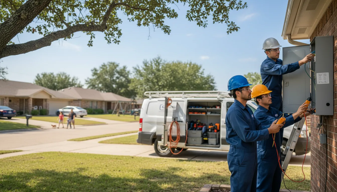 Certified electrician providing emergency electrical services in Denton, NE